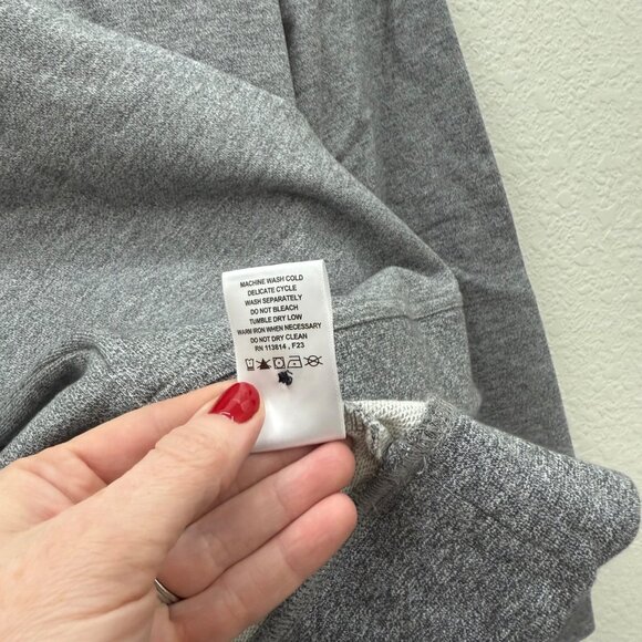 Billy Reid Mouline Shawl Medium Grey French Terry Pullover Sweatshirt Mens XXL - Picture 4 of 7